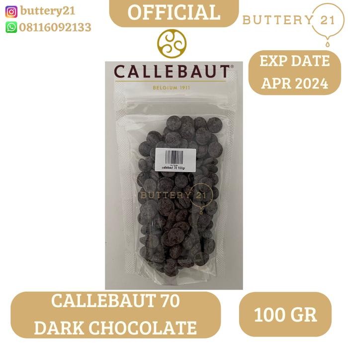 

REPACK 100 GR CALLEBAUT 70,5% DARK CHOCOLATE COUVERTURE COKELAT