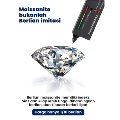 Makmur_55 Gelang Berlian Perak Moissanite Wanita Gra Sertifikat Asli Desain Mewah Elegan Sederhana
