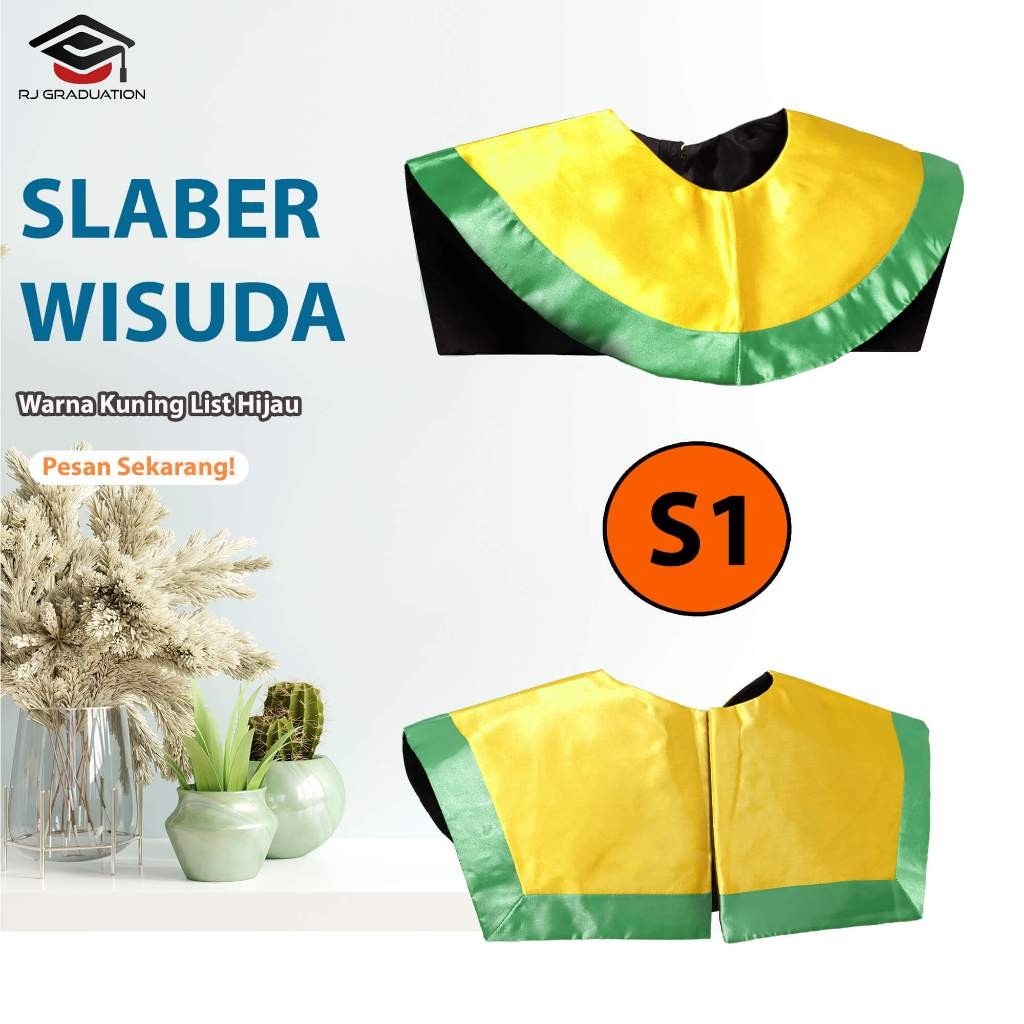 Makmur_55 Slaber Wisuda Dewasa/ Sleber/ Sleber Wisuda/ Slabber/ Kerah Wisuda/Perlengkapan Wisuda