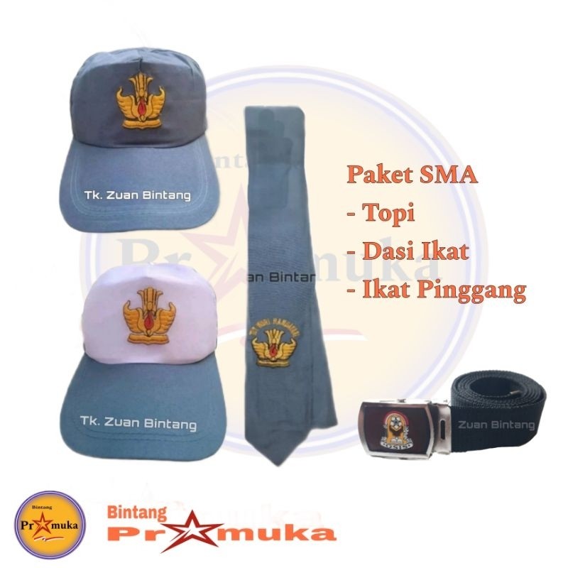 Glamourgemss Topi Sma Dasi Sma Ikat Pinggang Sma 1 Paket / Paket Topi Dasi Ikat Pinggang Sma
