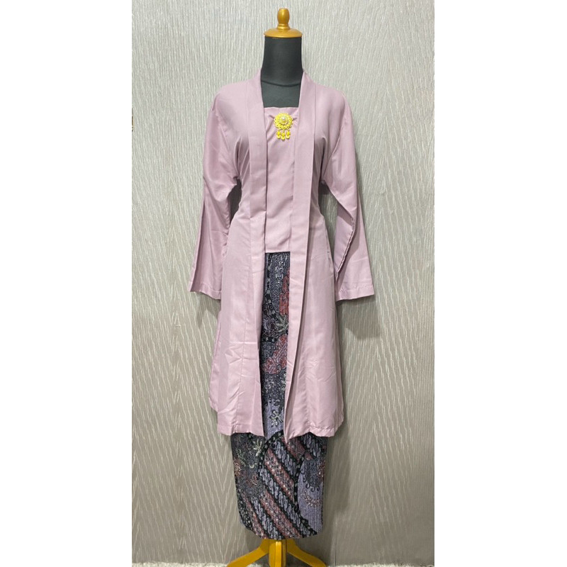 Zahrah Gallery - Onset Kebaya Tunik Kutubaru Modern dan Rok Plisket/Set Tunik Kubaru dan Rok Plisket