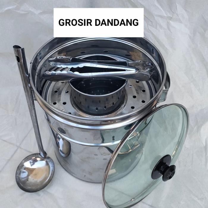 Dandang bakso tutup kaca 22 24