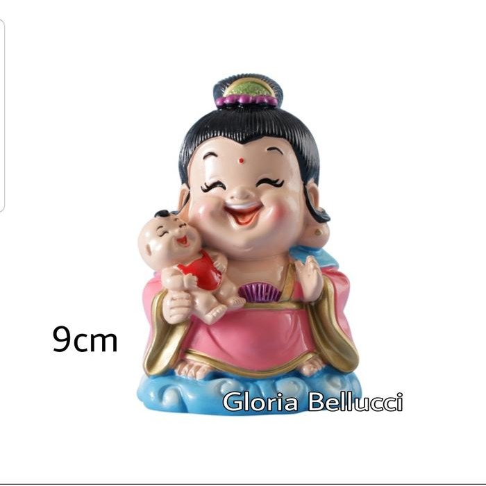 patung pajangan dewi kwanim anak miniatur kwan im dekorasi interior
