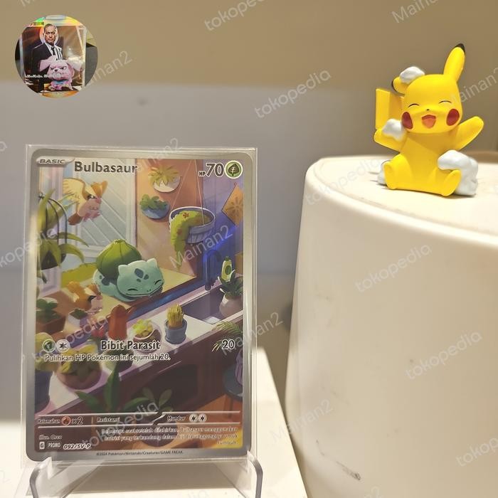 Bulbasaur Ar Promo pokemon kartu harta berkilau 092/sv-p tcg indo