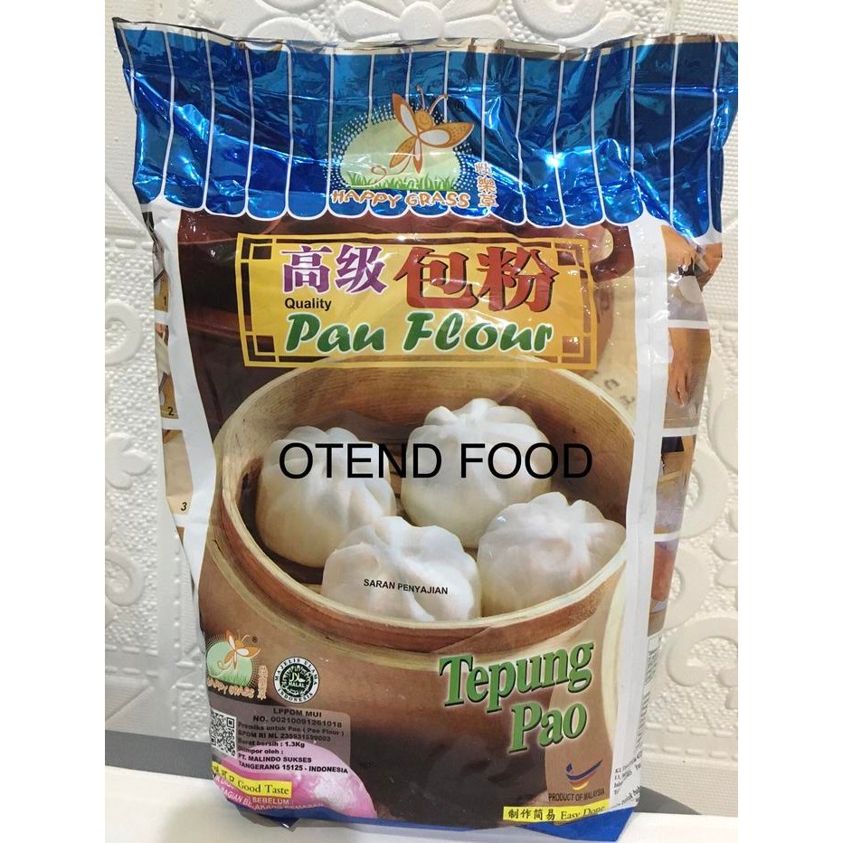 

Terbaru!! Tepung Pao / Pau Flour 1,3 Kg Merk Happy Grass Packing Aman