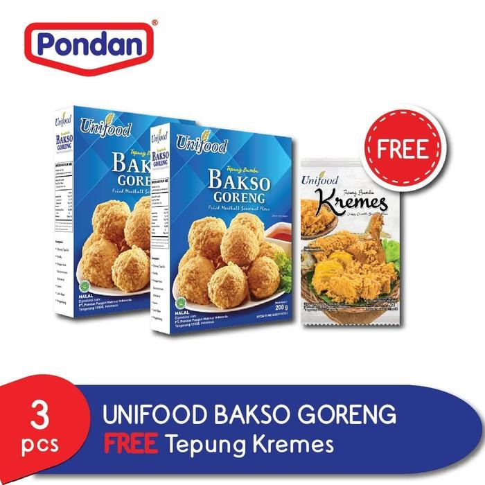 

Terbaru!! (Gratis Kremes) Pondan Unifood Bakso Goreng 200G (2 Box) Packing Aman