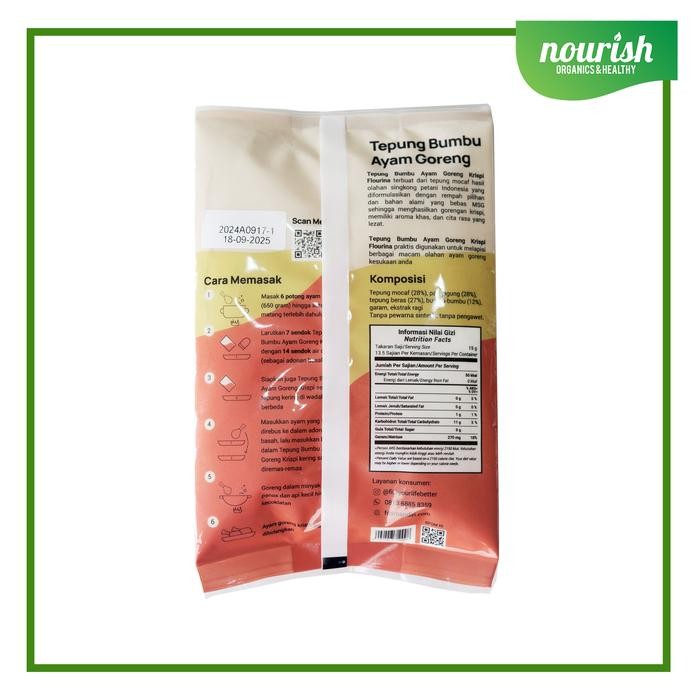

Promo Fits Mandiri, Flourina Tepung Bumbu Ayam Goreng Gluten Free, Non Msg 200Gr Packing Aman