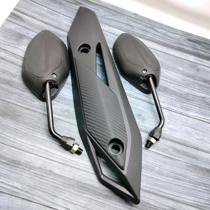 JTTOP" TUTUP TAMENG KNALPOT BEAT FI 2017-2019 + SPION HITAM STANDAR ORII BEAT EPS BEAT STREET