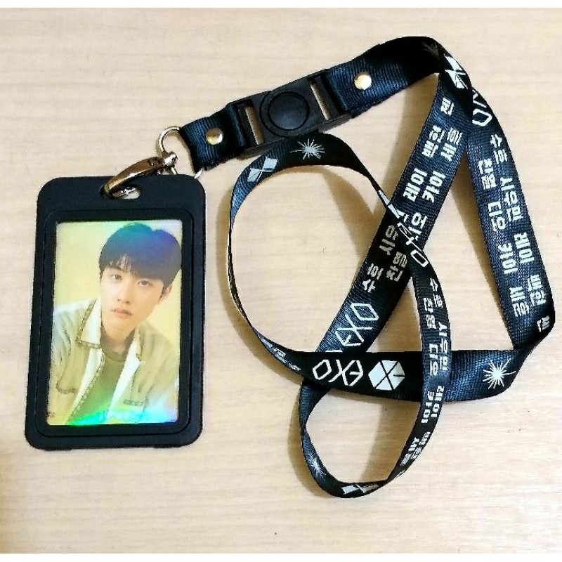 

Set ID Card Tag / Lanyard 2 Sisi Pc Hologram Kpop - EXO Semua Member