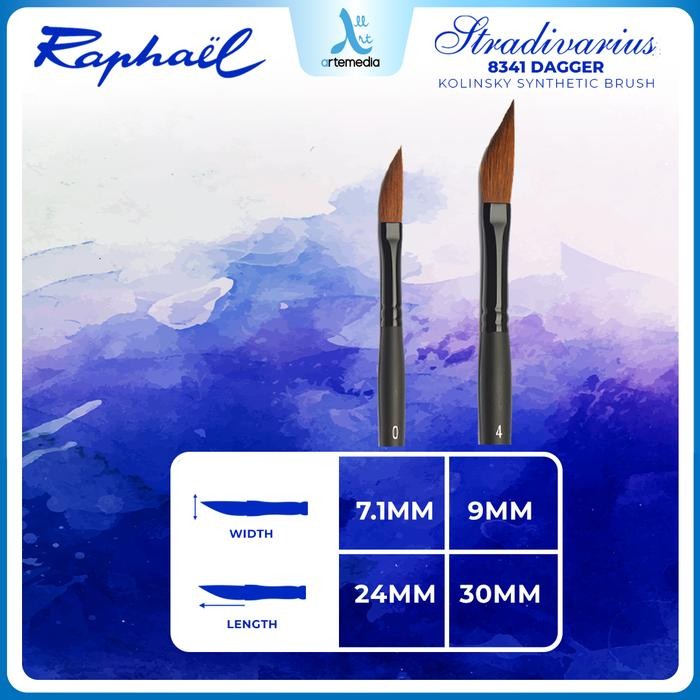 

Kuas Lukis Raphael Stradivarius 8341 Dagger Kolinsky Synthetic Brush #Gratisongkir