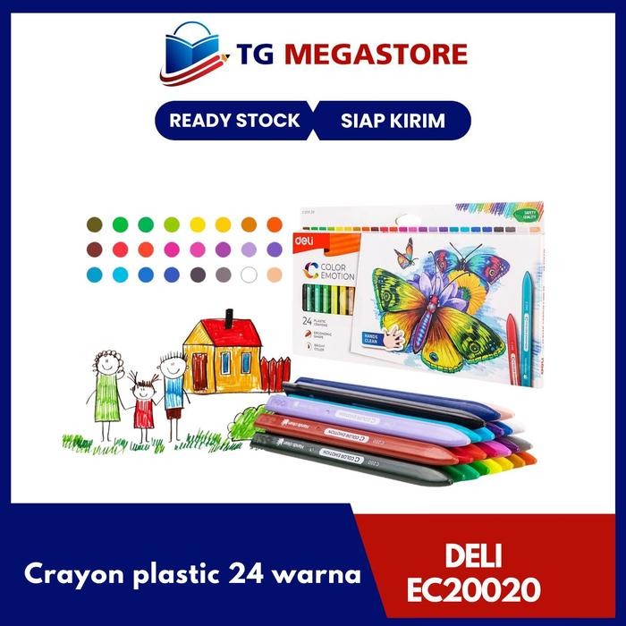 

Crayon Plastic 24 Warna Deli - Ec20020