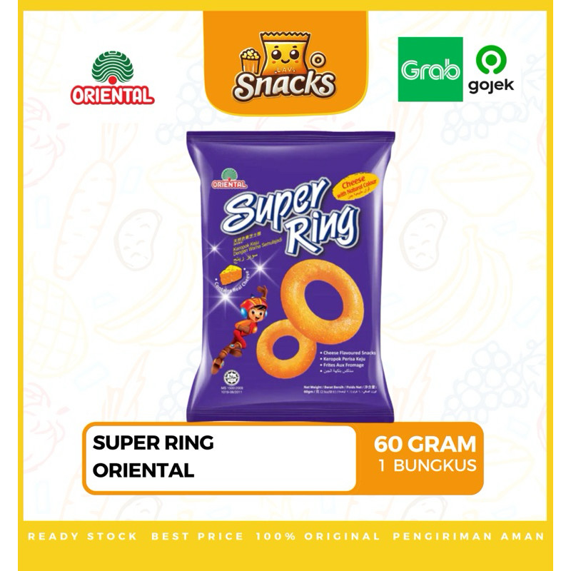 

Lav.Snacks Super Ring / Cheese Balls Snack Import Malaysia 60GR - 1 PCS