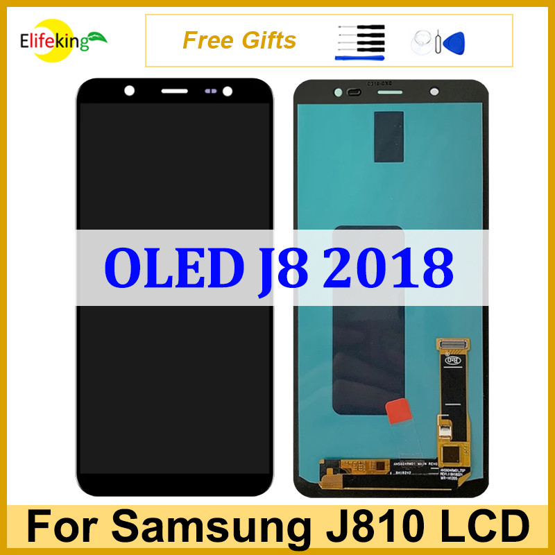 OLED LCD For Samsung Galaxy J8 2018 J810 Display Touch Screen J810G J810Y J810F Digitizer Assembly R