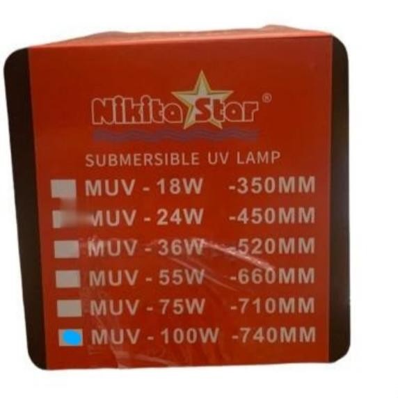 PREMIUM Lampu uv NIKITA STAR 100watt Tabung besar MUV 100 kolam aquarium