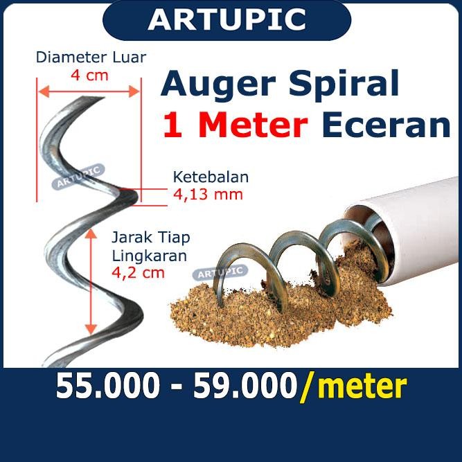 PREMIUM Auger Spiral 1 meter Eceran - Tempat Pakan Otomatis Ayam Feed Line