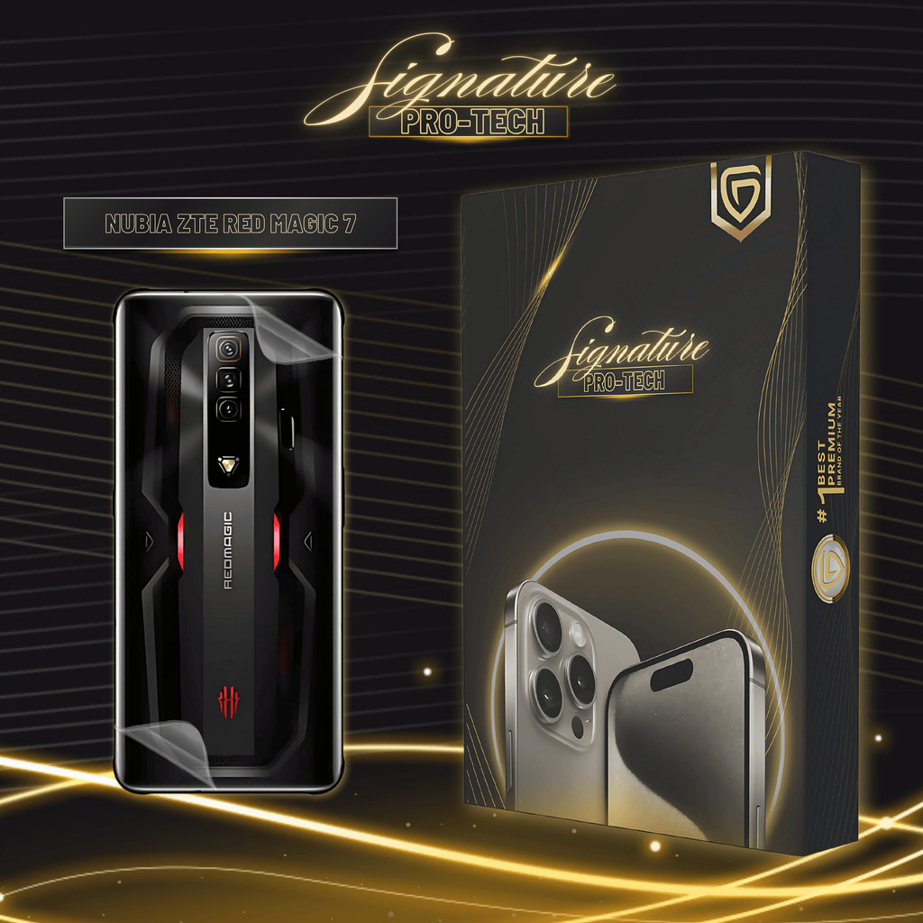 UniPhon SIGNATURE PRO-TECH - Premium Anti-Scratch Protector for Nubia ZTE Red Magic 7 / Back Cover G