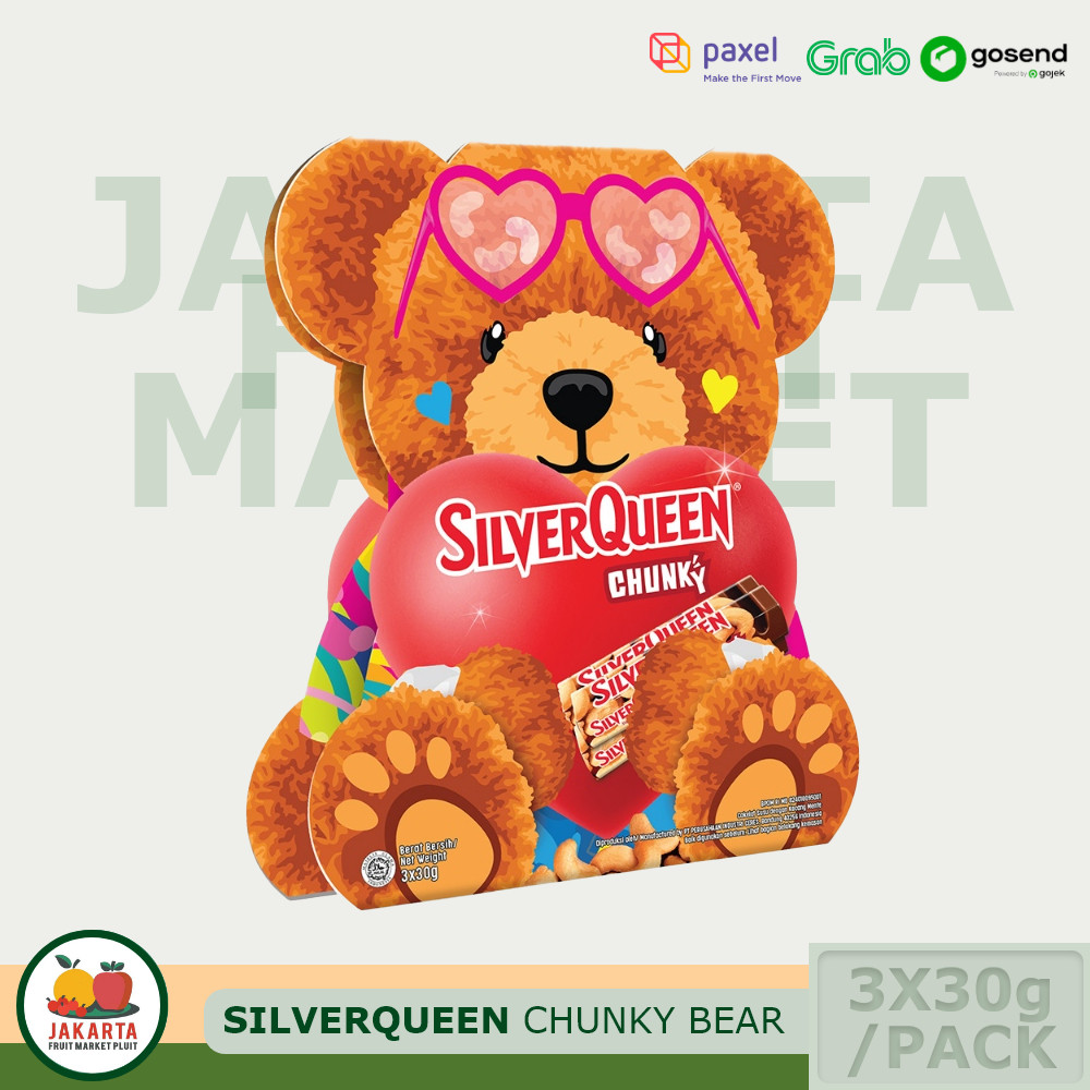 

SILVERQUEEN CHUNKY BEAR Chocolate Valentine Coklat beruang tedy special edition