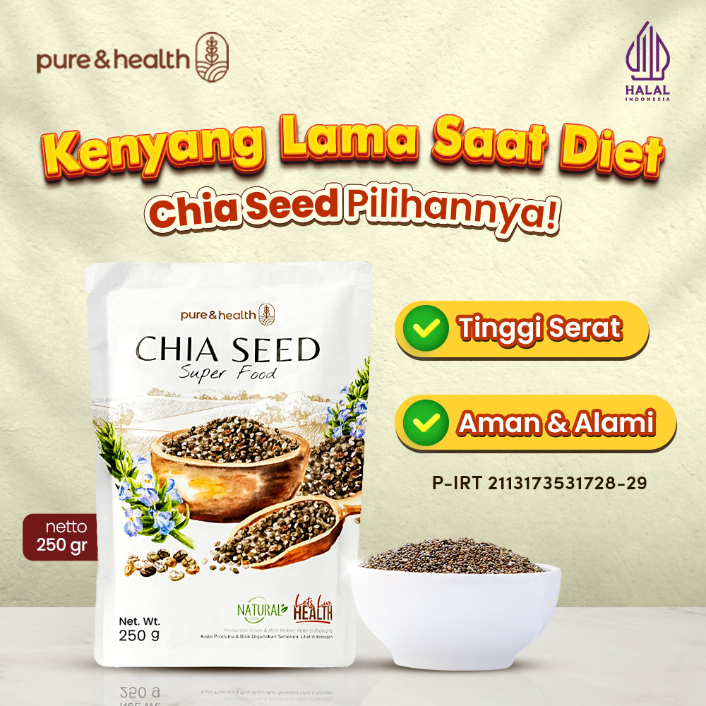 

Biji Chia Seed 250 grams Diet Organik Black Chiaseed Original Natural Super Food