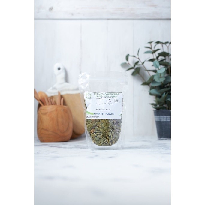 

250gr Kuartet Nabati Roasted Pumpkin Seeds - Biji Labu Kupas - Kuaci Oven - Matang Varian Rasa