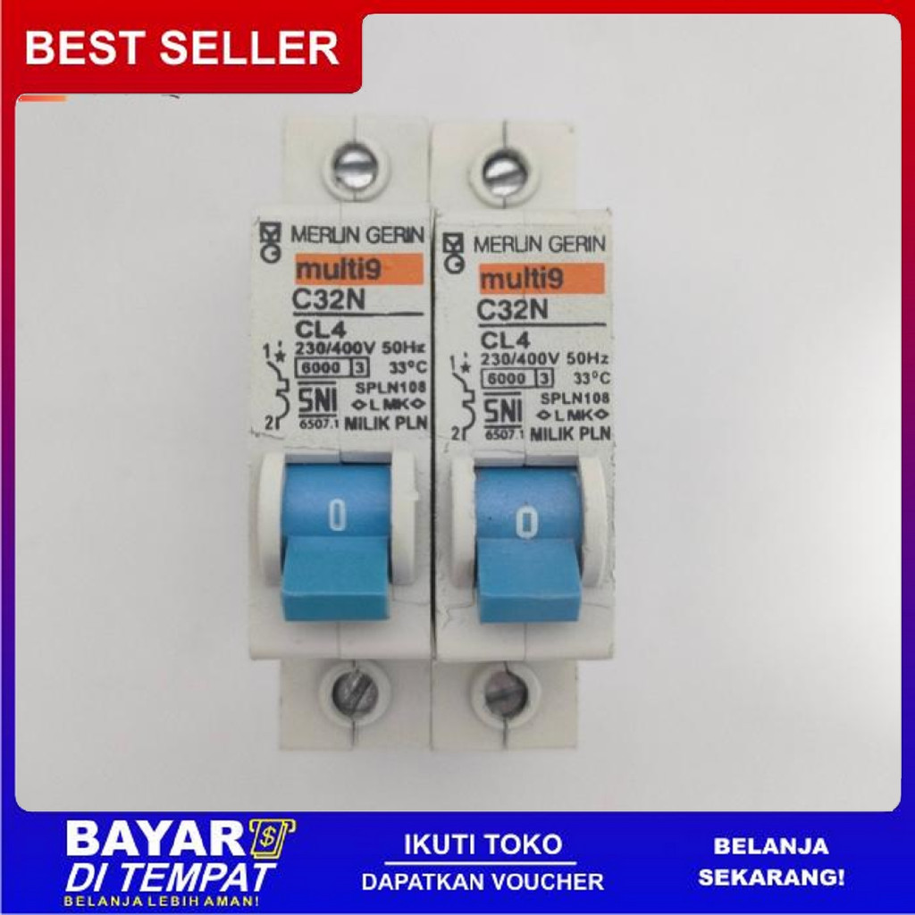 FREE ONGKIR MCB PLN MERLIN GERIN MCB MODIF MERLIN GERIN 4A MODIF 6A-50A MCB MODIF ANTI JEGLEK BISA
