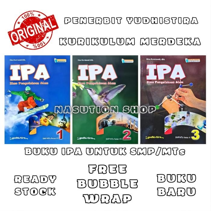 

TERBARU!!! BUKU IPA KELAS 1 2 3 / 7 8 9 SMP YUDHISTIRA KURIKULUM MERDEKA ORIGINAL READY