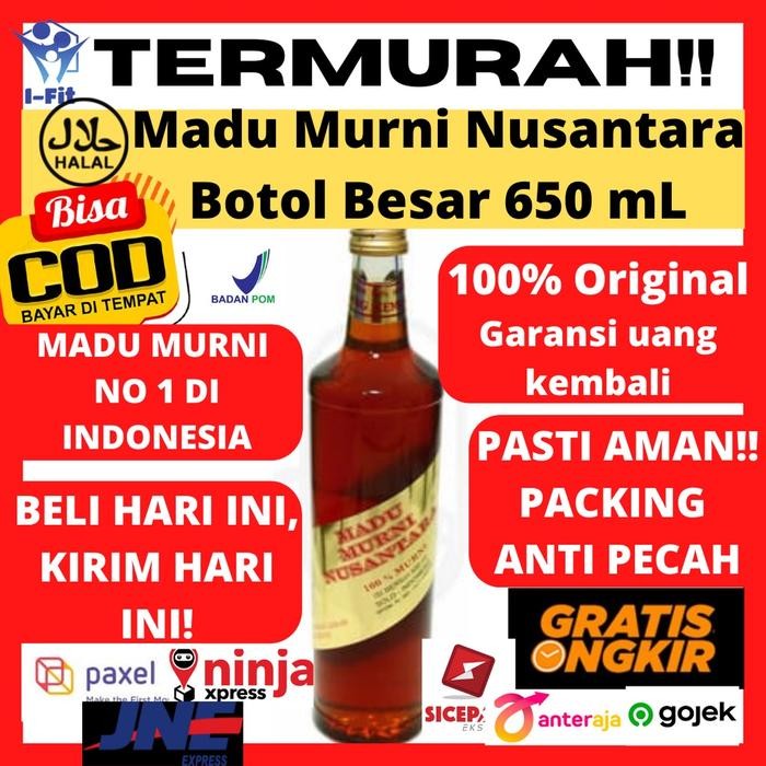 

Caraka.store1 Madu Murni NUSANTARA 650 mL Besar ORIGINAL 100% HALAL