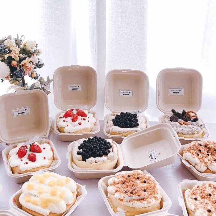 Bagasse Bento Box Cake Box Box Burger Korean Cake Lunch Box