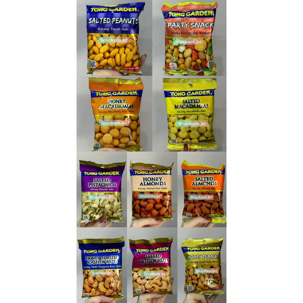 

TONG GARDEN KACANG SALTED PEANUTS / PARTY SNACKS / HONEY MACADAMIA / SALTED MACADAMIAS / SALTED