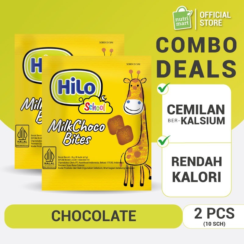 

BUY 1 GET 1 - HiLo School Choco Bite 10 sachet - Permen Sumber Kalsium ED dibawah 6 bulan