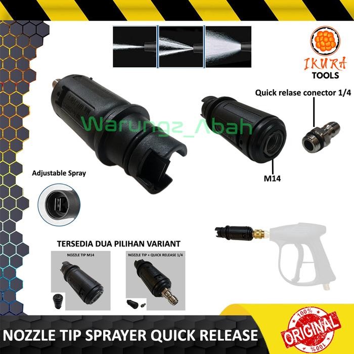 Ujung Tembakan Gun Jet Cleaner High Pressure Nozzle Quick Konektor M14
