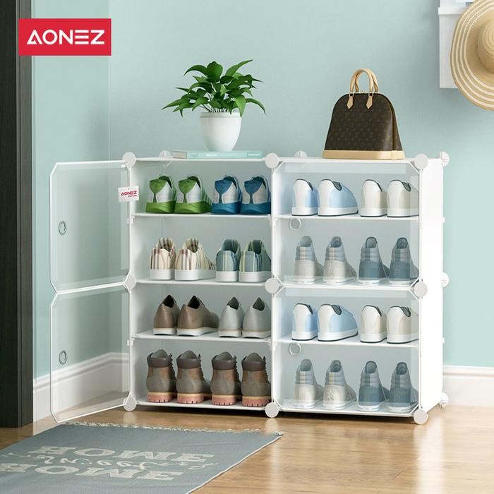 Terlaris Aonez Rak Sepatu Kain Lemari Sepatu 9 Susun