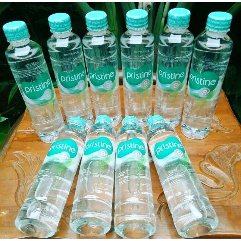 

llyback - Minuman Kemasan PH Air Mineral Pristine 8+ 8.6 400ML 400 m 1 dus karton Isi 24 Botol