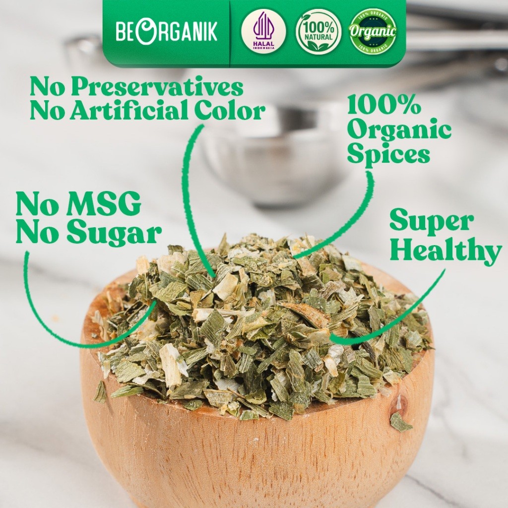 

Beorganik Dried Leeks Flakes / Daun Bawang Kering