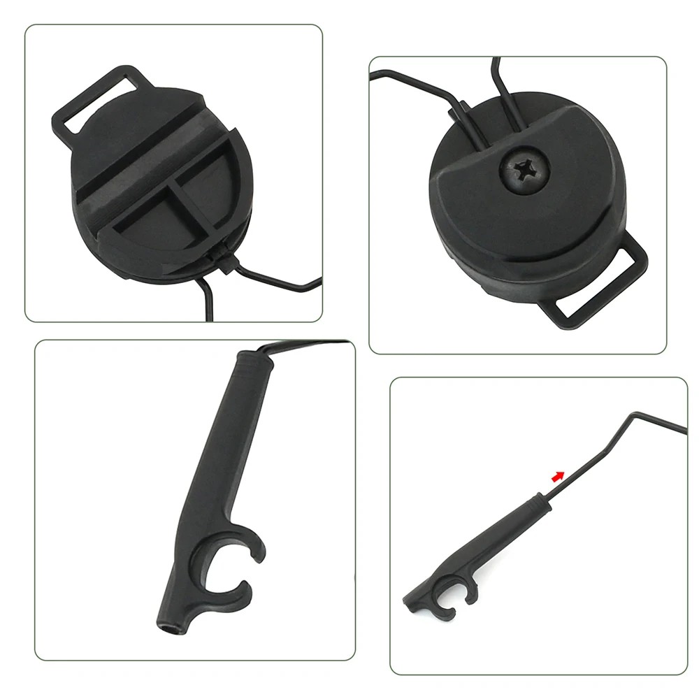 Tactical Headset Electronic Ear Muff Helmet Arc Rail Adapter For 3M Pelto Tactical 300/500 Hearing