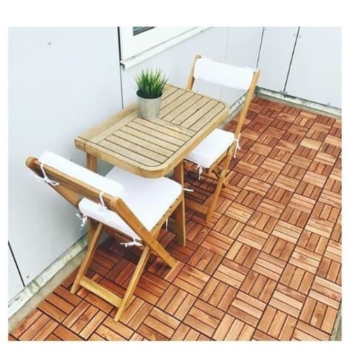 RUNNEN.EASY Dek lantai, luar ruang, diwarnai cokelat, 0.81 m, 9-pcs