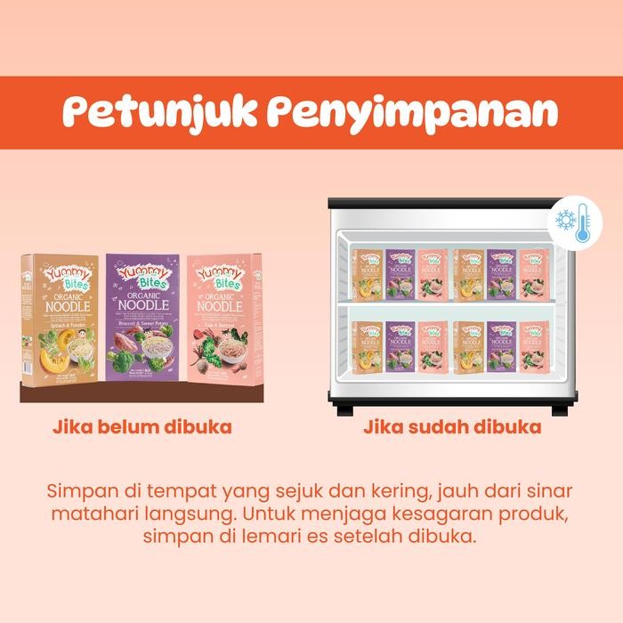 

Sale Terbatas [Bundling 3] Yummy Bites Organic Noodle 80Gr Mie Bayi Organik / Mpasi / Mie Baby