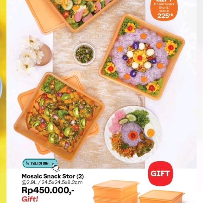 Mosaic Snack Stor Mosaic Snack Store Tupperware 2.9L Harga Satuan Wadah Penyimpanan