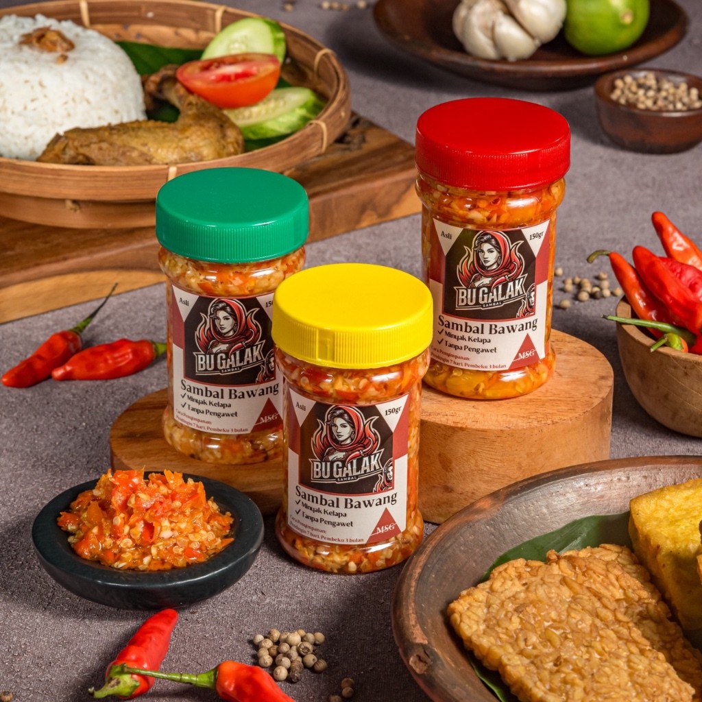 

150gr Sambal Bawang Bu Galak Rawit Merah Minyak Kelapa Premium Super Pedas