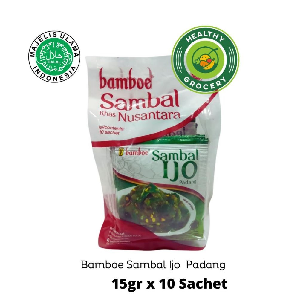 

Bamboe Sambal 15gr SAMBEL BAWANG UDANG TERASI IJO