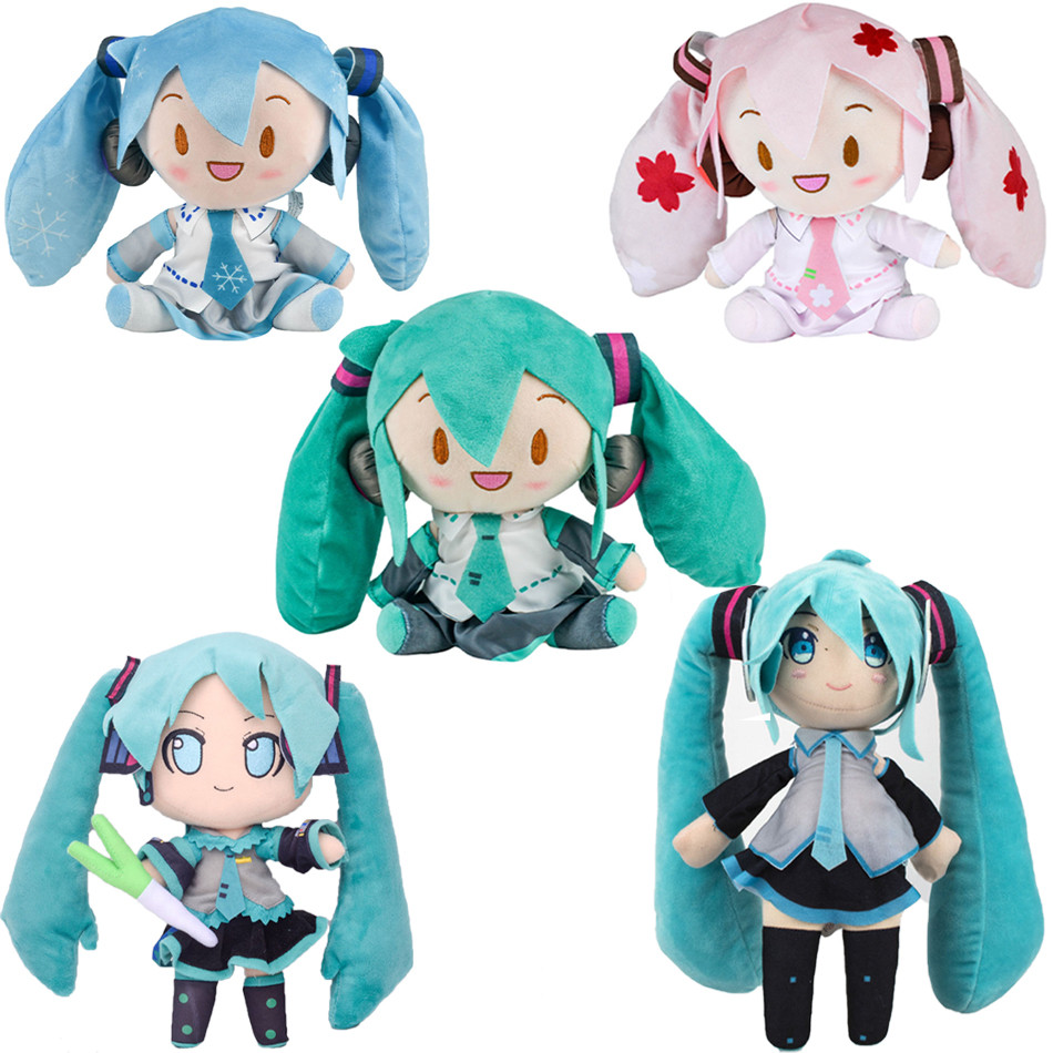 20-29Cm Hatsune Miku Plush Anime Kawaii Cute Cool Toys Dolls Plush Room Car Desk Decoration Birthday