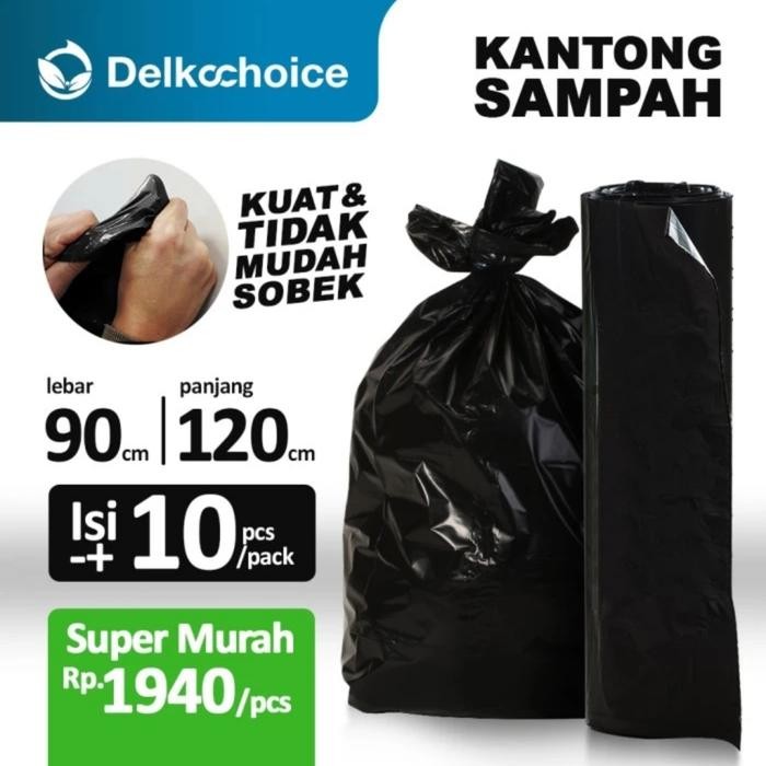KANTONG PLASTIK SAMPAH BESAR TRASH BAG HITAM TEBAL