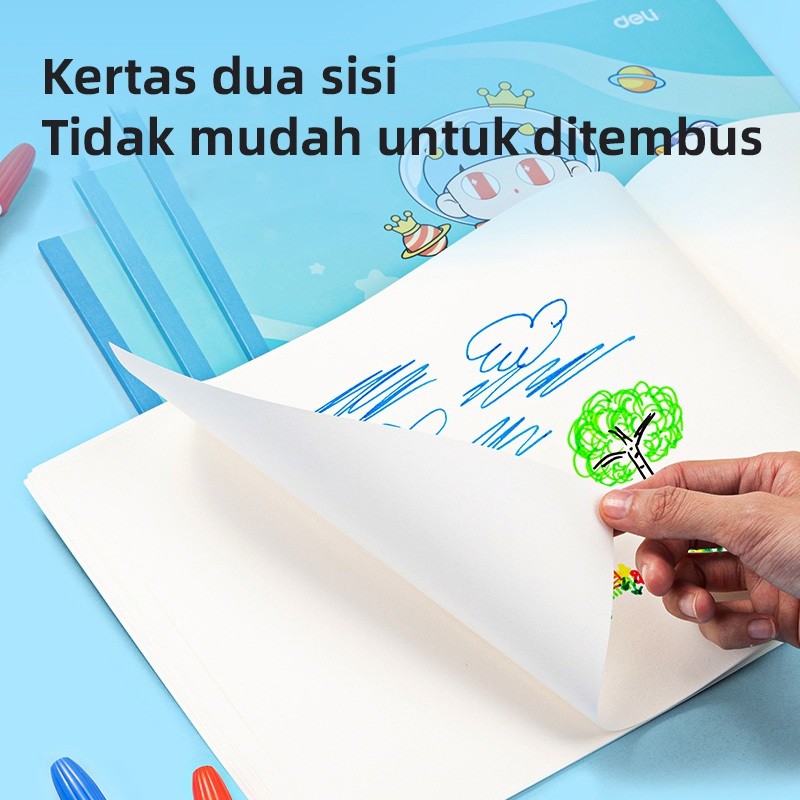 

DELI DRAWING BOOK / BUKU GAMBAR 30/50 LEMBAR KERTAS TEBAL BE50X-X