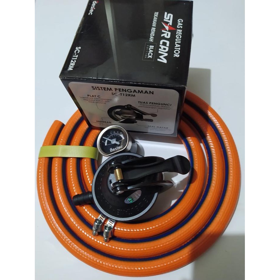 Regulator Modena Starcam Sc-T12Rm Selang Gas Lpg Modena 1000 Psi