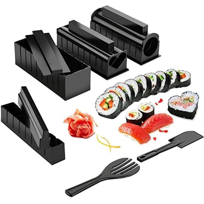COD SUSHI MAKER PROFESSIONAL 10 SET / CETAKAN SUSHI LENGKAP/Sushi Maker Set Alat Gulung Cetakan