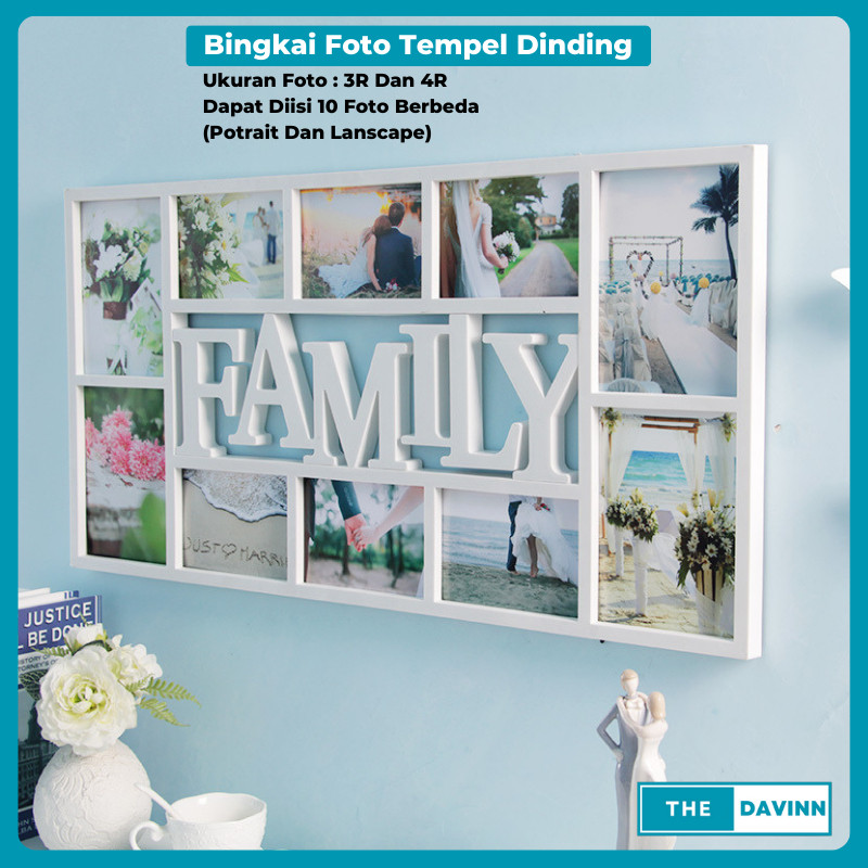 Bingkai Foto Tempel Dinding Tanpa Paku Frame Pigura Photo Besar Tempat Pajanngan Poto Minimalis