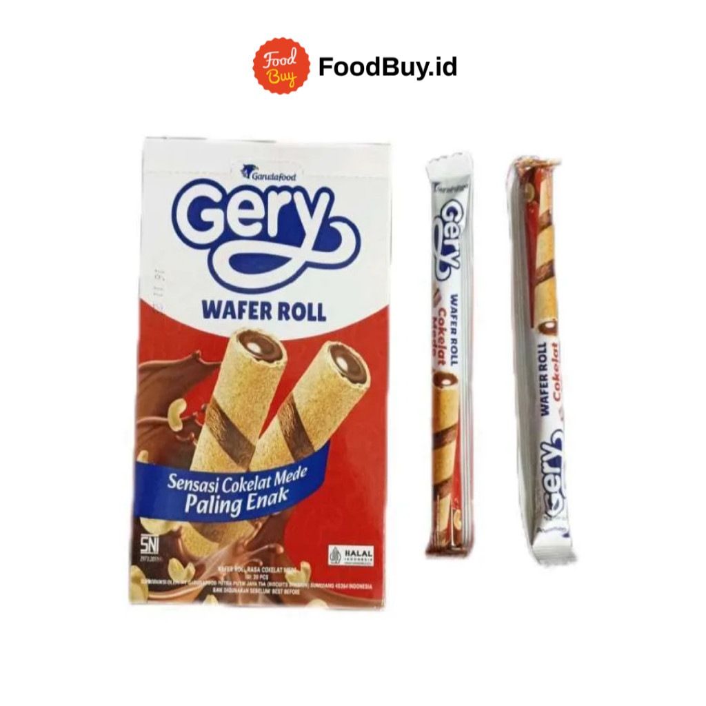 

Restokobar Paket 1 Pack - Gery Wafer Roll Filling Cokelat Mede 15Gr (20 Pcs)