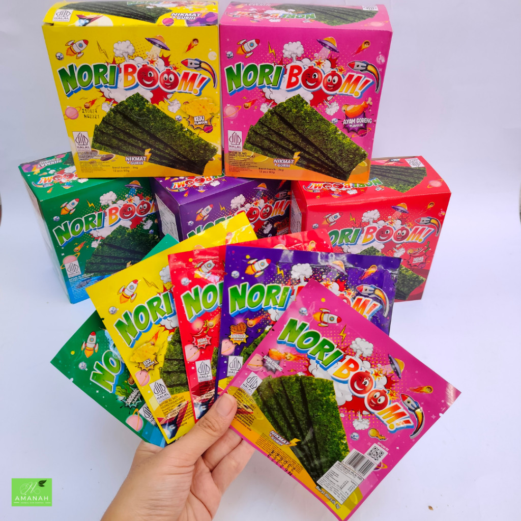 

Sega Tungtung Rumput Laut Crispy Noriboom Snack Anak
