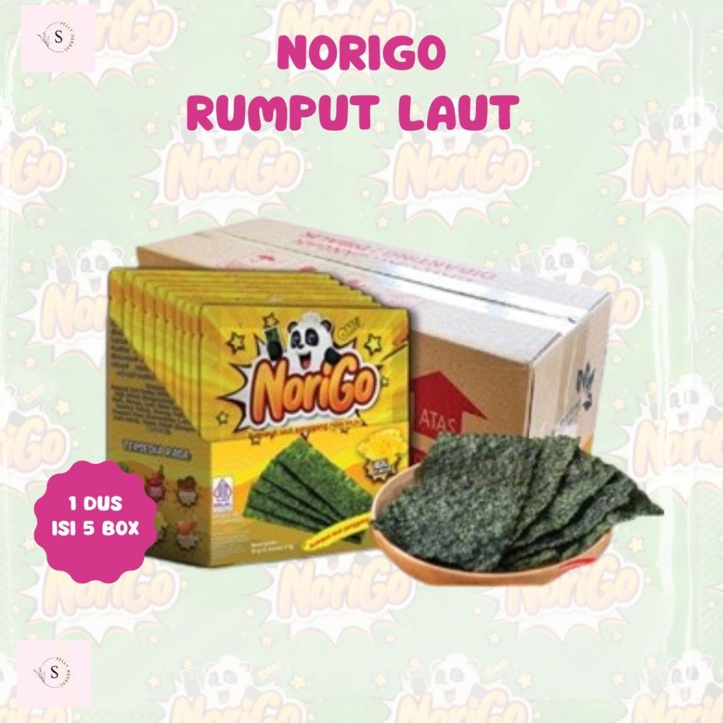 

Sega Tungtung Snack Rumput Laut Norigo (1 Dus Isi 5 Box )