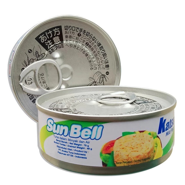 

Sega Tungtung Sun Bell Tuna Katsuo Mild Fancy 70Gr / Ikan Tuna Kemasan Kaleng / Makanan Siap Saji