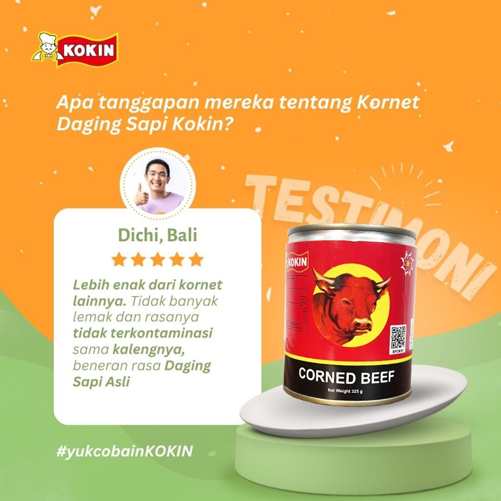 

Sega Tungtung Corned Beef Kornet Kaleng Daging Sapi Makanan Lauk Siap Saji Halal 195 Gram - Kokin